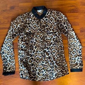 EUC leopard print blouse
